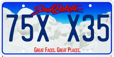 SD license plate 75XX35