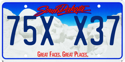 SD license plate 75XX37