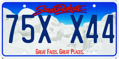 SD license plate 75XX44