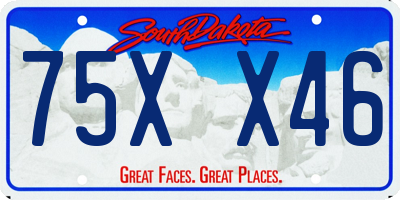 SD license plate 75XX46