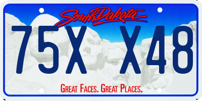 SD license plate 75XX48