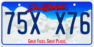 SD license plate 75XX76