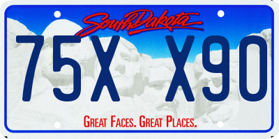 SD license plate 75XX90