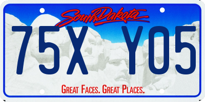 SD license plate 75XY05