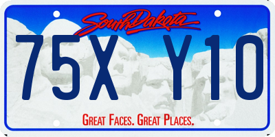 SD license plate 75XY10
