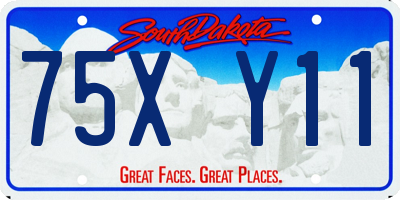 SD license plate 75XY11