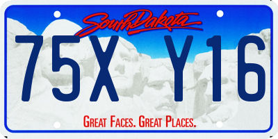SD license plate 75XY16