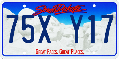 SD license plate 75XY17