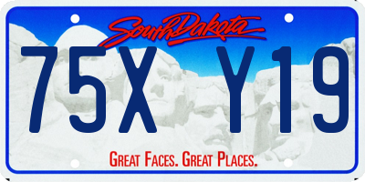 SD license plate 75XY19