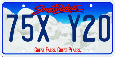SD license plate 75XY20
