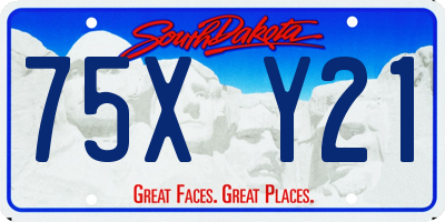 SD license plate 75XY21