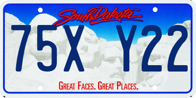 SD license plate 75XY22