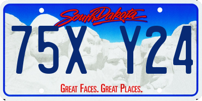 SD license plate 75XY24