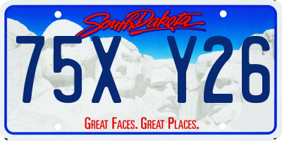 SD license plate 75XY26