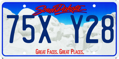 SD license plate 75XY28