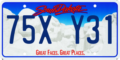 SD license plate 75XY31