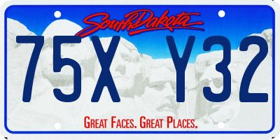 SD license plate 75XY32