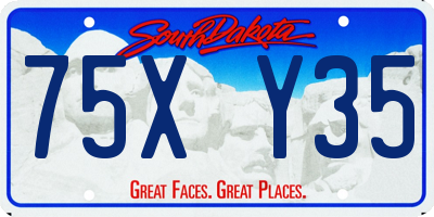 SD license plate 75XY35