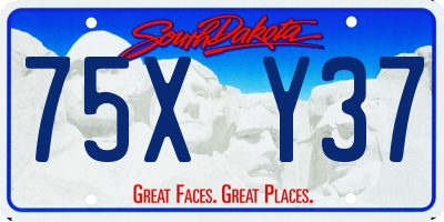 SD license plate 75XY37