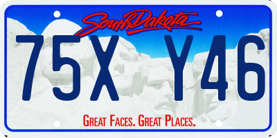 SD license plate 75XY46