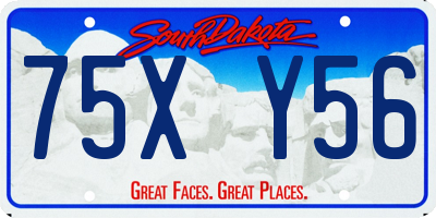 SD license plate 75XY56