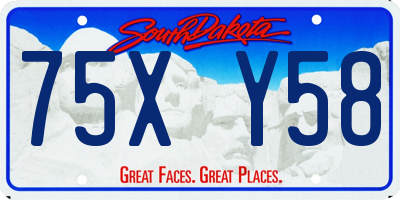 SD license plate 75XY58