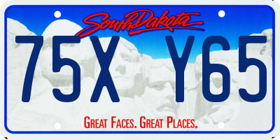 SD license plate 75XY65