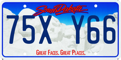 SD license plate 75XY66