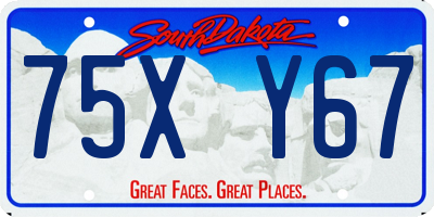 SD license plate 75XY67