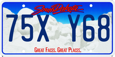 SD license plate 75XY68