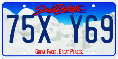 SD license plate 75XY69