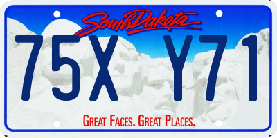 SD license plate 75XY71