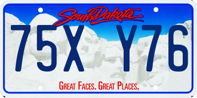 SD license plate 75XY76