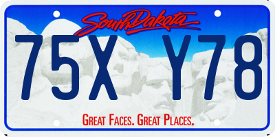 SD license plate 75XY78