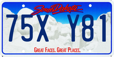 SD license plate 75XY81