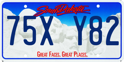 SD license plate 75XY82