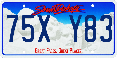 SD license plate 75XY83