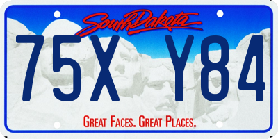 SD license plate 75XY84