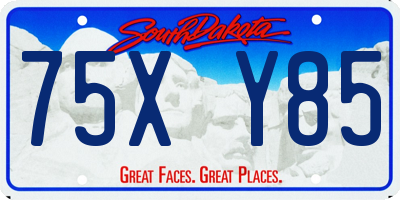 SD license plate 75XY85