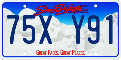 SD license plate 75XY91