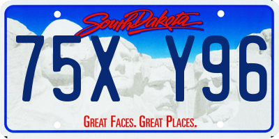 SD license plate 75XY96
