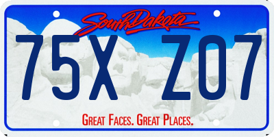 SD license plate 75XZ07