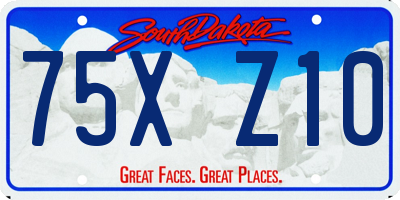 SD license plate 75XZ10