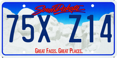 SD license plate 75XZ14