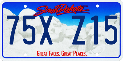 SD license plate 75XZ15