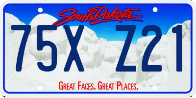 SD license plate 75XZ21
