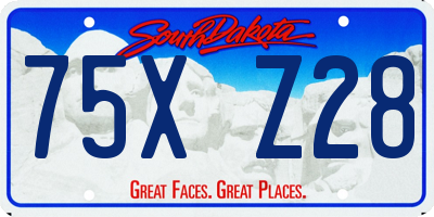 SD license plate 75XZ28