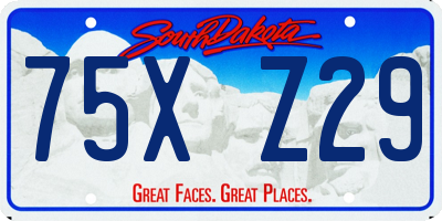 SD license plate 75XZ29