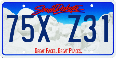 SD license plate 75XZ31