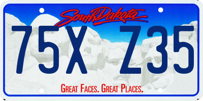 SD license plate 75XZ35